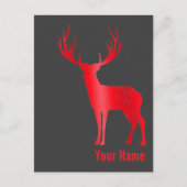 ディアシャレー〔雄ジカの〕枝角レトロスタン〔雄ジカの〕枝角ヴィンテージ ポストカード (正面)