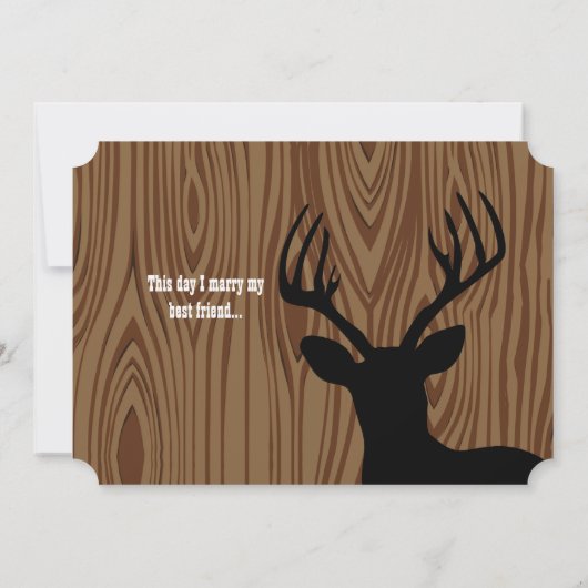 ディアシルエットウッドグレインウェディングアグレート 招待状 (裏面)