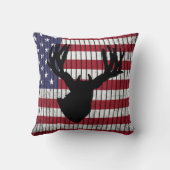 ディアシルエットオーバーアメリカンフラッグ狩り クッション (裏面)