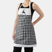 ディアシルエットブラック&ホワイトバッファロープレイド エプロン (インサイチュ)