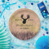 ディアシルエット狩り結婚ズ ペーパープレート (パーティー)