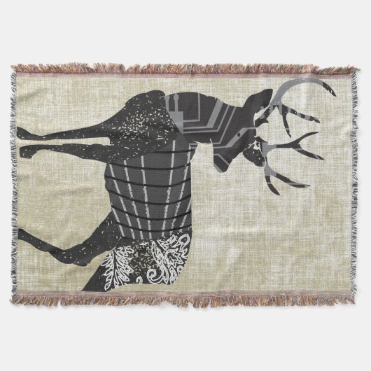 ディアジオメトリック抽象芸術パターンロッジボーイズ スローブランケット (正面)