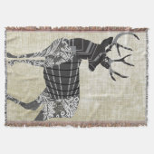 ディアジオメトリック抽象芸術パターンロッジボーイズ スローブランケット (正面)