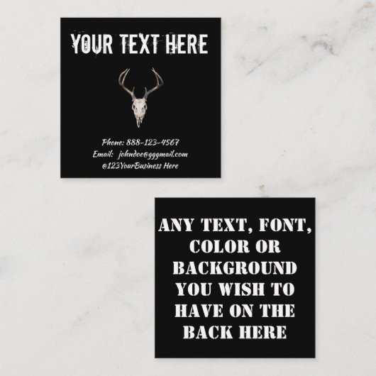 ディアスカルアントラーブラックスクエア名刺 スクエア名刺 (正面/裏面)