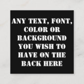 ディアスカルアントラーブラックスクエア名刺 スクエア名刺 (裏面)