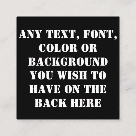 ディアスカルアントラーブラックスクエア名刺 スクエア名刺 (裏面)