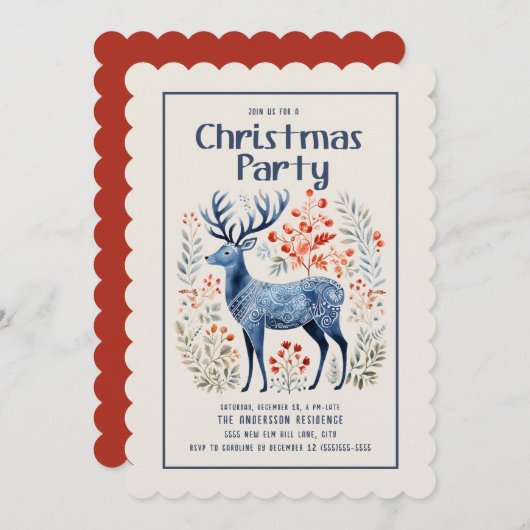 ディアスカンジナビア北欧クリスマスパーティー 招待状 (正面/裏面)