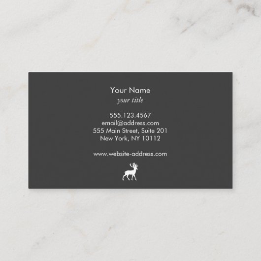 ディアスタグウィズ〔雄ジカの〕枝角ハンターワイルド 名刺 (裏面)