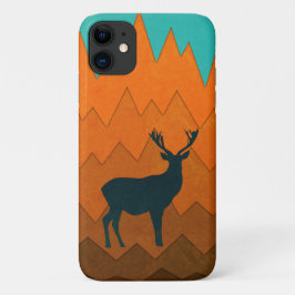 ディアスタグシルエットオータム秋カラフル抽象芸術 iPhone 11 ケース