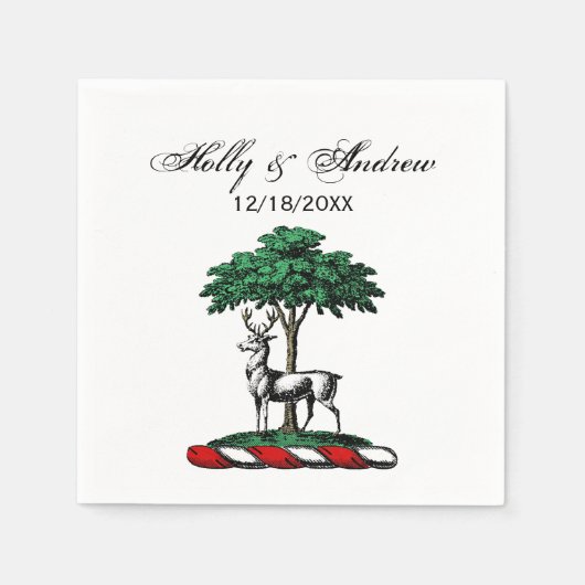 ディアスタグバイツリーヘラルディッククレストエンブレム スタンダードカクテルナプキン (正面)