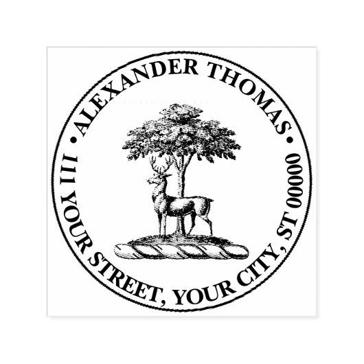 ディアスタグバイツリーヘラルディッククレストエンブレム セルフインキングスタンプ (デザイン)