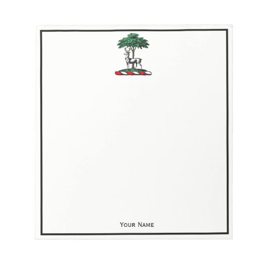 ディアスタグバイツリーヘラルディッククレストエンブレム ノートパッド (正面)