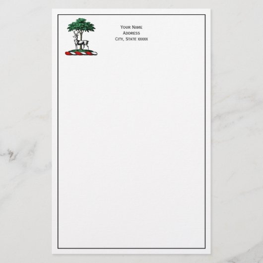 ディアスタグバイツリーヘラルディッククレストエンブレム 便箋 (正面)