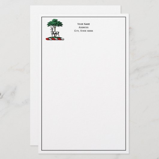 ディアスタグバイツリーヘラルディッククレストエンブレム 便箋 (正面/裏面)