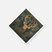 ディアスタッグと〔雄ジカの〕枝角林魔法 スタンダードカクテルナプキン (角)