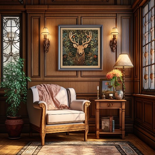 ディアスタッグと〔雄ジカの〕枝角林魔法 ポスター