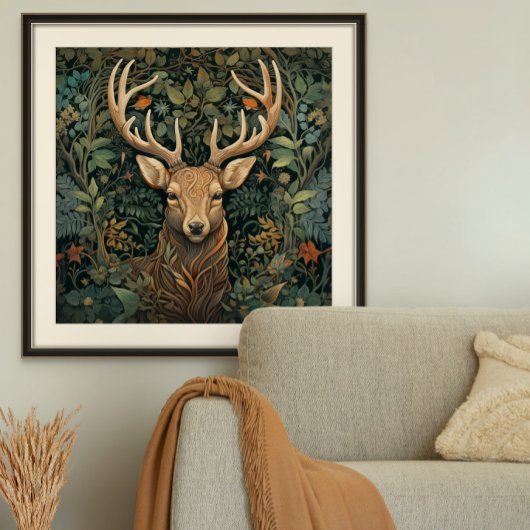 ディアスタッグと〔雄ジカの〕枝角林魔法 ポスター