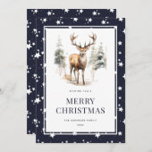 ディアスタッグフェスティバルブルーメリークリスマスカード シーズンカード (正面/裏面)