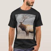 ディアスタッグ動物野生動物自然バック Tシャツ (正面)