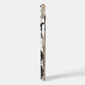 ディアスタッグ樺の木ツリーリネンユアネームまたは引用文 Case-Mate iPhoneケース (裏面 / 左)