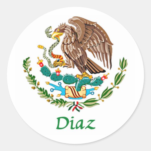 ディアス・メキシコ国印 ラウンドシール (正面)