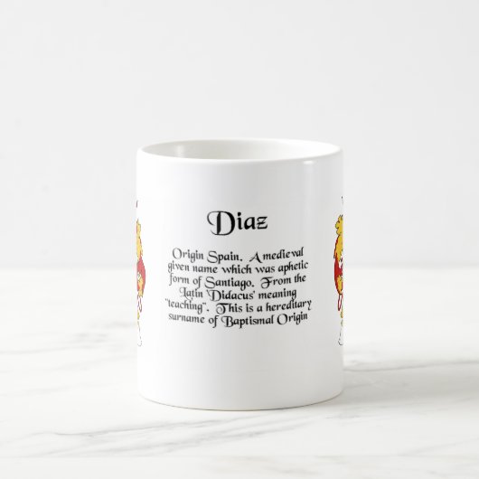ディアズの家紋のコップ コーヒーマグカップ (中央)
