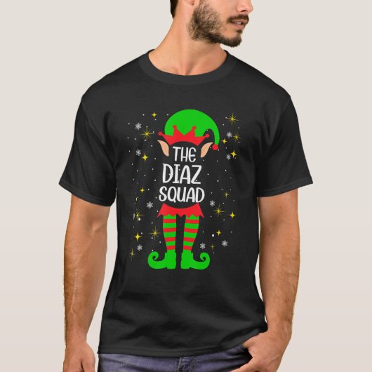 ディアズスクワッド小妖精や小人一致する姓キリスト Tシャツ (正面)