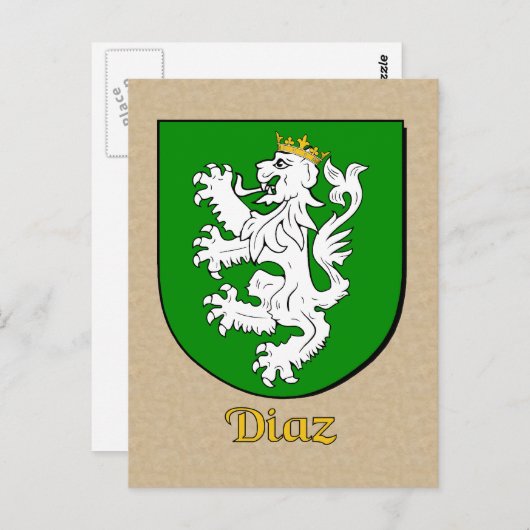 ディアズファミリーヘラルディックシールド ポストカード (正面/裏面)