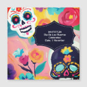 ディアデカラフルロスミュートシュガースカル マグネット招待状 (正面)
