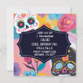 ディアデカラフルロスミュートシュガースカル 招待状 (裏面)