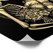 ディアデムエルトスシュガースカルカップル骨格の花嫁W ポスター (角)