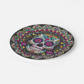 ディアデムエルトスデイオブザデッドマンダラハロウィーン ペーパープレート (アングル)