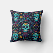 ディアデムエルトスベリエ:ターコイズ砂糖スカル仕様 クッション (裏面)