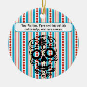 ディアデムエルトスメキシコ砂糖スカルデーオブザデッド セラミックオーナメント (正面)