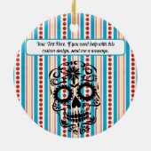 ディアデムエルトスメキシコ砂糖スカルデーオブザデッド セラミックオーナメント (裏面)