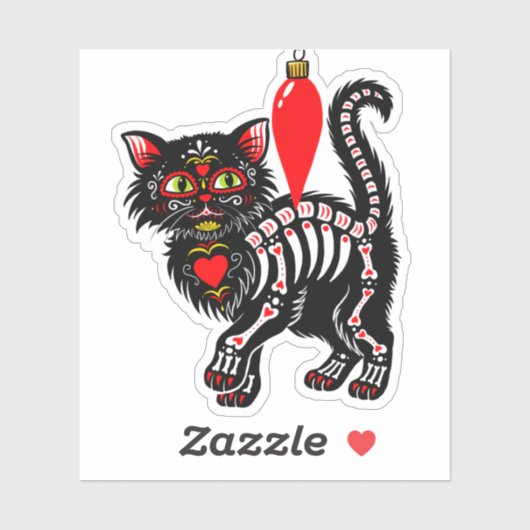 ディアデロスクリスマス子猫かわいい シール (シート)