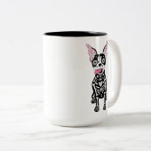 ディアデロスマートスボストンテリアフレンチマグ ツートーンマグカップ (正面右)