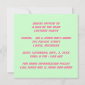 ディアデロスミュアトスデイオブザデッドパーティー招待状 招待状 (裏面)