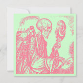 ディアデロスミュアトスデイオブザデッドパーティー招待状 招待状 (正面)