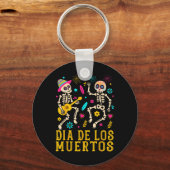 ディアデロスミュエルトスコスチュームの日の死んだスケレット キーホルダー (正面)