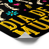 ディアデロスミュエルトスコスチュームの日の死んだスケレット ポスター (角)