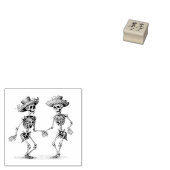 ディアデロスミュエルトス踊り男性骨格 ラバースタンプ (押印)