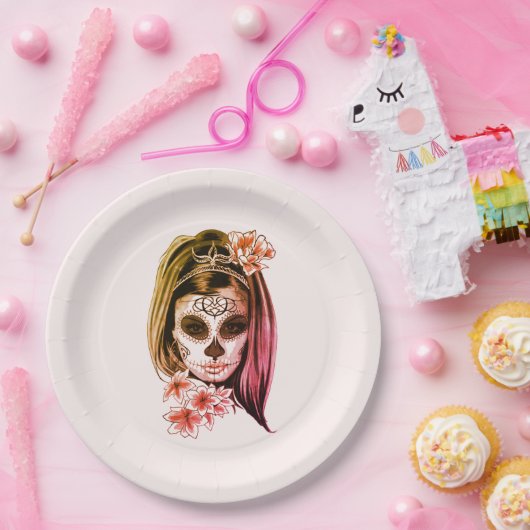 ディアデロスミュエルトス&ハローウィンパーティ ペーパープレート (パーティー)