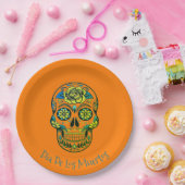 ディアデロスミュートシュガースカルパーティーオレンジ ペーパープレート (パーティー)