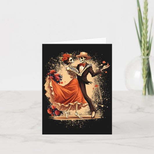 ディアデロスミュートススケルトンズメキシコ踊りデイO カード (正面)
