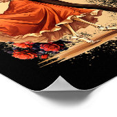 ディアデロスミュートススケルトンズメキシコ踊りデイO ポスター (角)