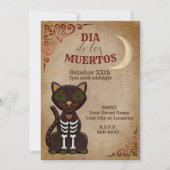 ディアデロスミュートスデイオブザデッドヴィンテージ猫 招待状 (正面)