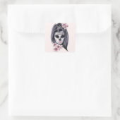 ディアデロスミュートスデイオブザデッド絵を描カトリーナ スクエアシール (バッグ)