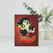 ディアデロスミュートスラブリーメキシコカトリナガール ポストカード (スタンド正面)