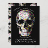 ディアデロスムエルトスカラフルスカル結婚ズ 招待状 (正面/裏面)